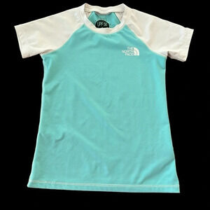Play Condition The North Face TNF Girls Small‎ 7/8 Rash Guard Shirt UPF 50 Swim